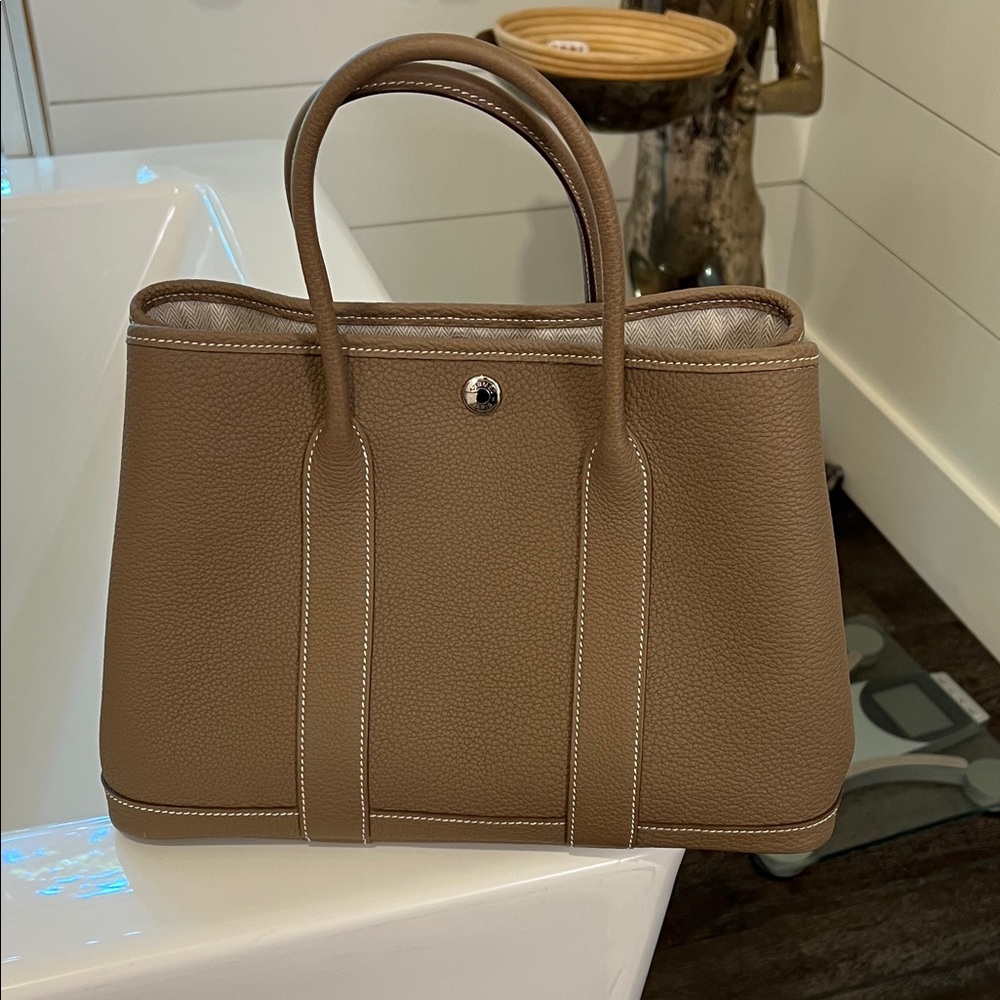 SOLD ! Authentic Hermes Garden Party 30 taupe